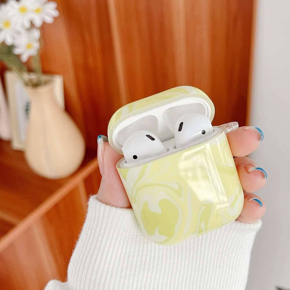 Wave Texture Case for Apple AirPods 2 1 Cute