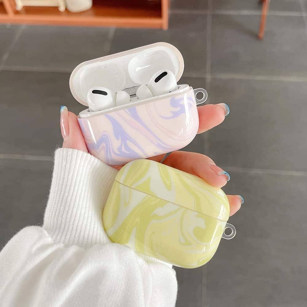 Wave Texture Case for Apple AirPods 2 1 Cute